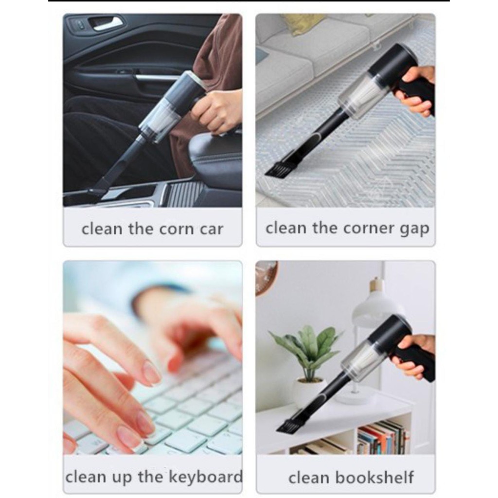 Wireless Car Vacuum Cleaner Portable / Vakum Penyedot Debu Mini Mobil - Vacum Car Baterai Cas