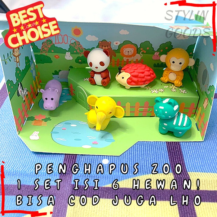 

Terbatas 1 Set 6 Penghapus Bentuk Hewan Zoo Kebun Binatang Lucu Unik Ready Cod Hot Sale