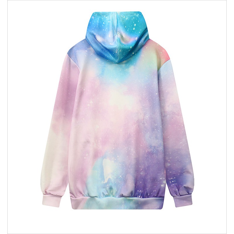 KJA-32 hoodie unisex pria wanita full print high quality import korea jepang katun cotton galaxy