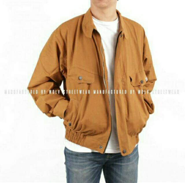 Semi Parka Flight Jacket Pria Kanvas