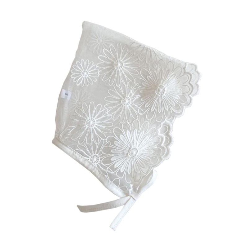 Gro Topi Bayi Perempuan Hiasan Bunga Ruffle Bahan Katun