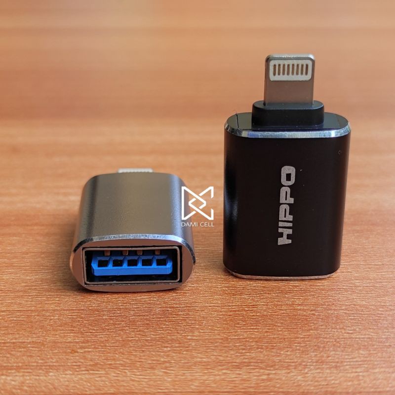 HIPPO OTG CONNECTOR USB-A TO LIGHTNING ORIGINAL GARANSI 1 TAHUN