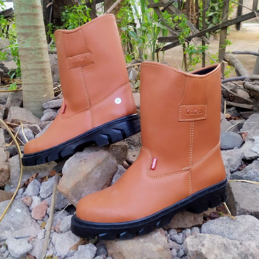 Sepatu Safety Boot King Kickers SKN Asli  Boot termurah-TAN/ORANGE