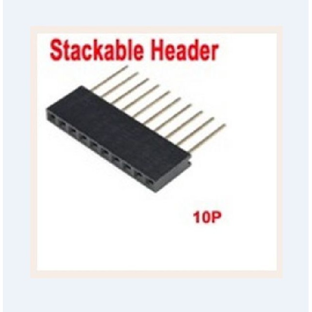 Arduino Stackable Header Shield 10P 10 Pin 2.54mm 2.54 mm 10mm long mm
