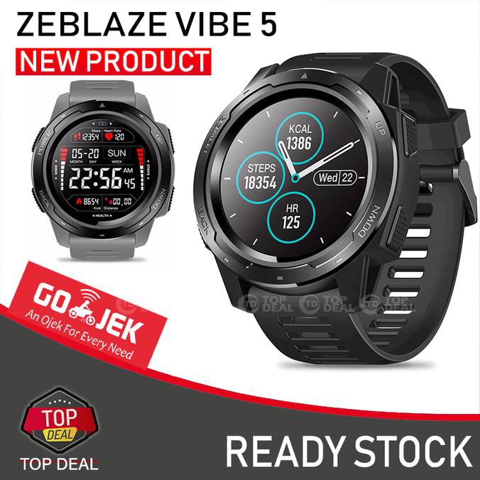 Barang Bagus Zeblaze Vibe 5 Smartwatch Alt Zeblaze Smart watch Vibe 3 Pro Neo - Hitam PROMO