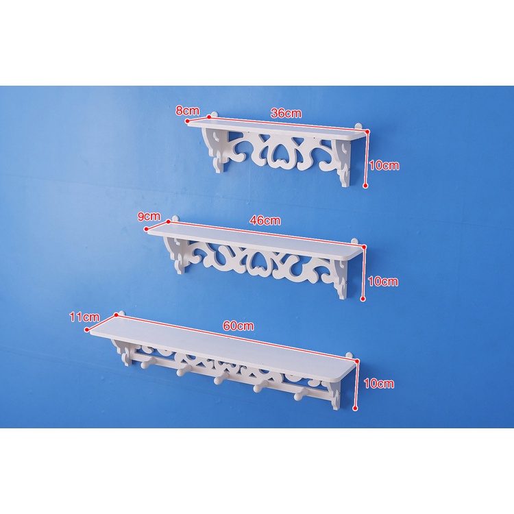 Rak Dinding Minimalis (1 Set Isi 3 Pcs)  Tempat Pajangan Hiasan Foto Vas Pot Tanaman Dinding