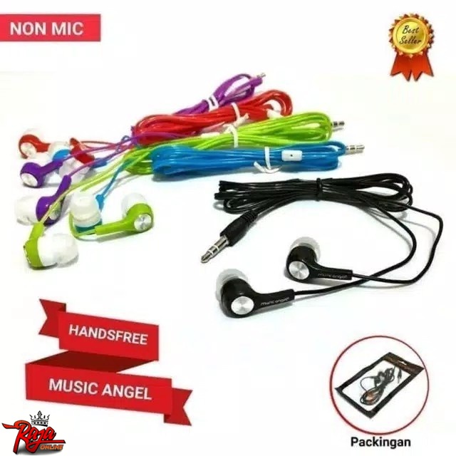 Handsfree Headset MP3 Rainbow Warna Super Bass No Mic