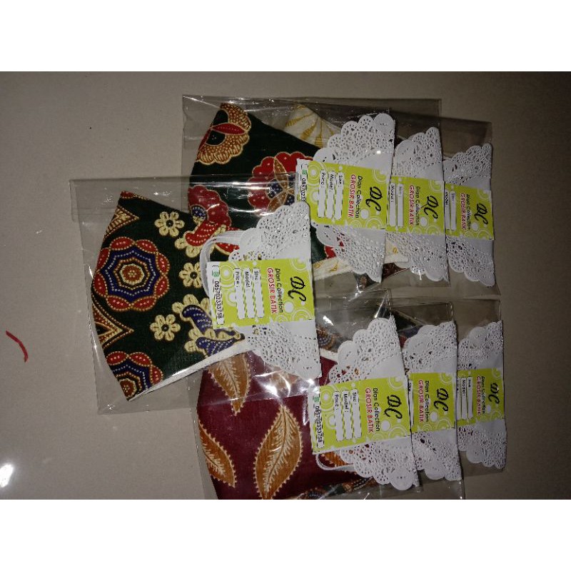 masker batik 3 lapis untuk sovenir per 100 pcs ( Bisa reques nama )