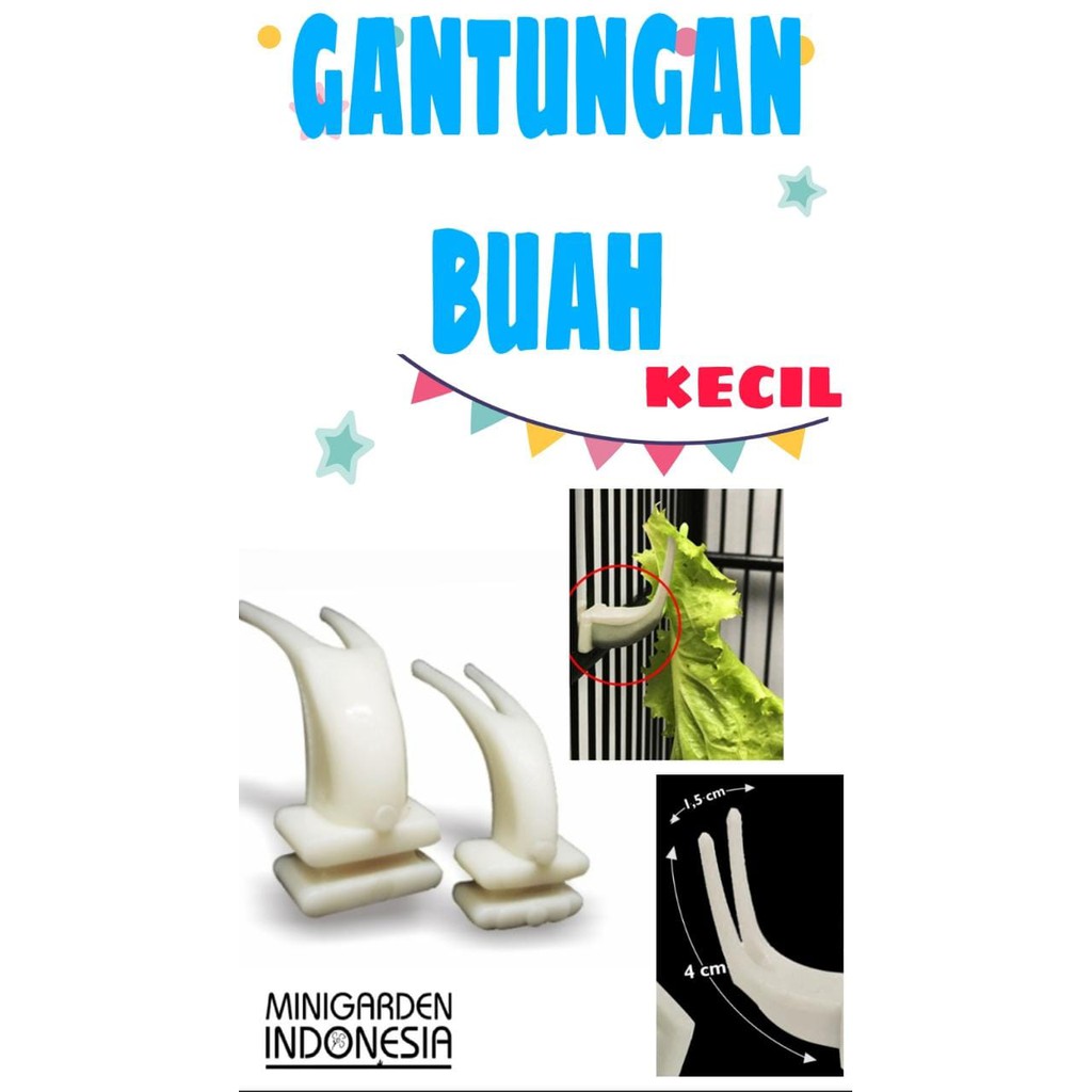 GANTUNGAN BUAH SAYUR PAKAN BURUNG PLASTIK cantolan sangkar pengait pisang apel sawi timun di kandang
