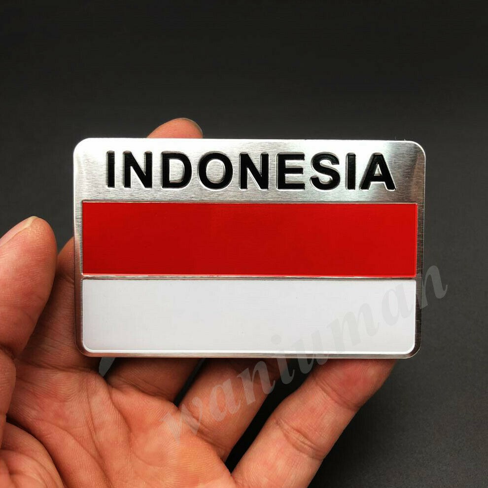 Stiker Bendera Indonesia 3D / Stiker Sepeda Motor Mobil / Stiker Merah Putih Indonesia