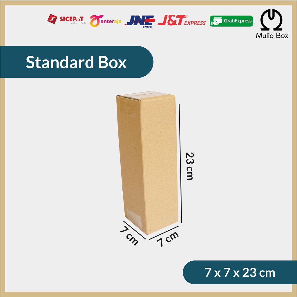 

Kardus Packing Standar Box 7 x 7 x 23 cm Corrugated Karton Dus Kecil Polos Packaging Serbaguna