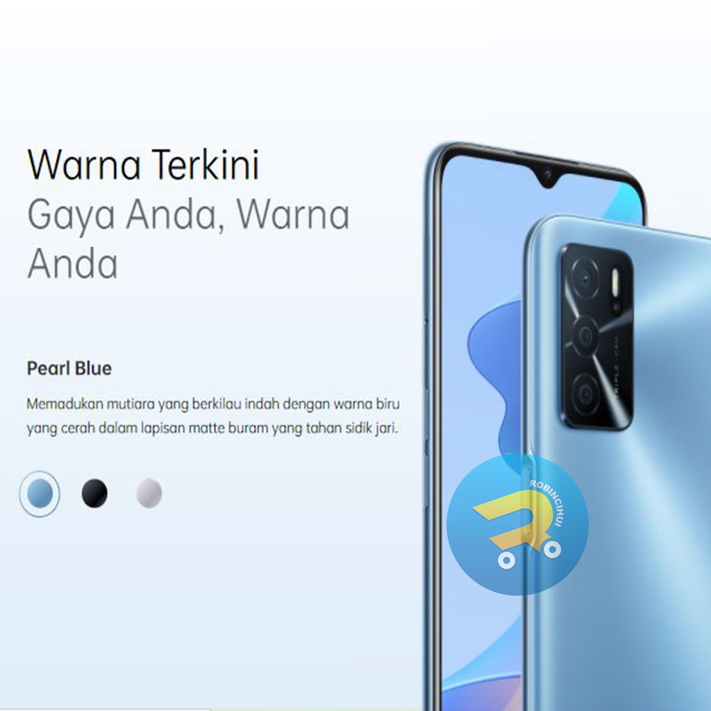 OPPO A16 RAM 4 / 64 GB GARANSI RESMI OPPO INDONESIA ORIGINAL OPPO 100% - HANDPHONE OPPO A16 - HP OPPO A16 ORIGINAL 100%-PEARL BLUE