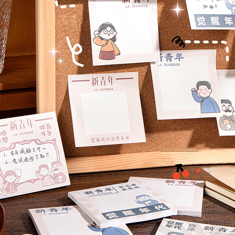 4pcs Sticky Notes Memo Paper Motif Kartun Lucu Imut Multi Warna Untuk Perlengkapan Kantorsekolah