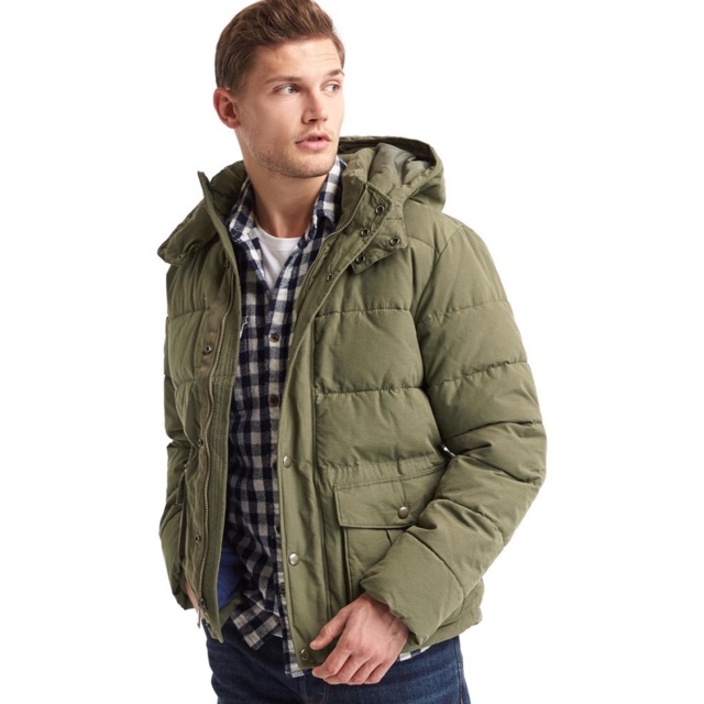 gap heavyweight hooded puffer jacket