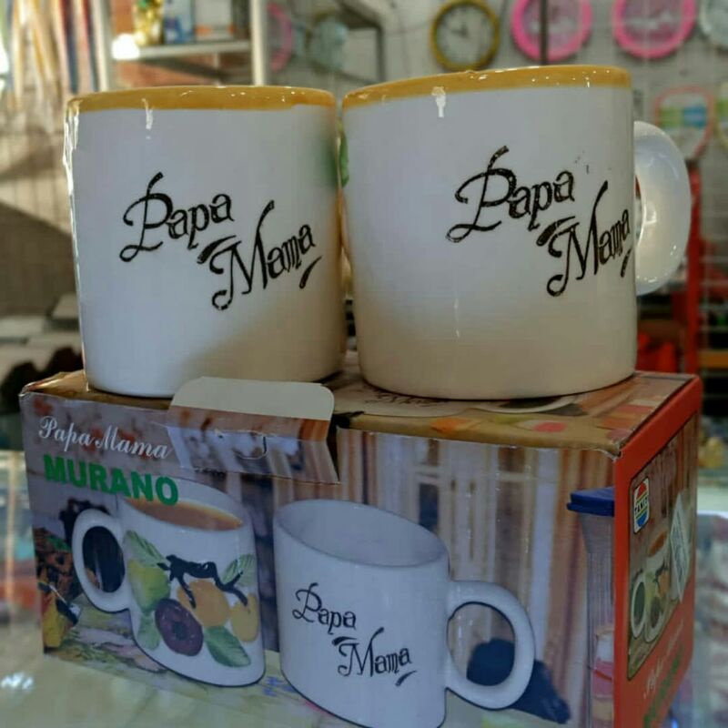 gelas set mama papa/gelas couple/gelas nama