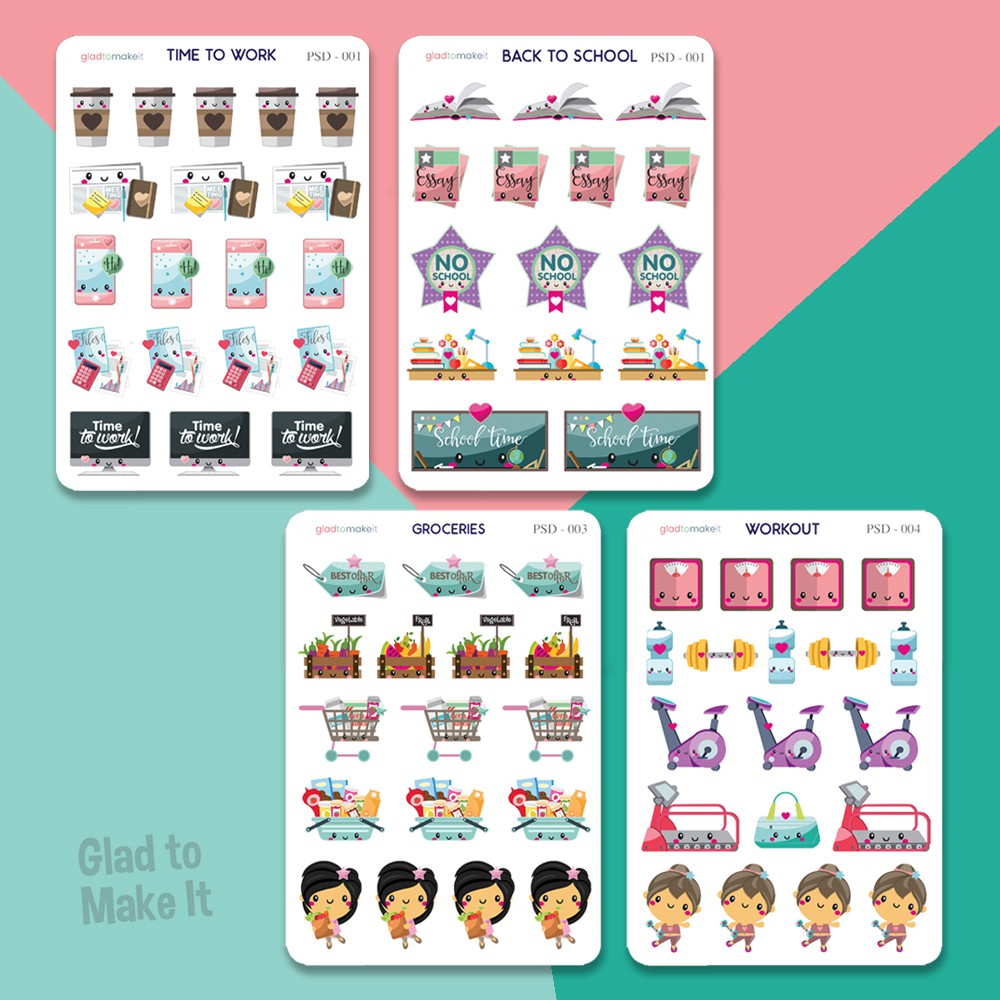 

stiker sticker jurnal journal planner diary