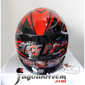 Unique GM Helm FLASH MotoCross   Black Red   Cross Moto Trail