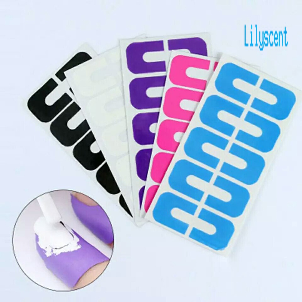 Lily Tape Peel Off Bentuk U Anti Tumpah Sekali Pakai Untuk Pelindung Kutek Wanita