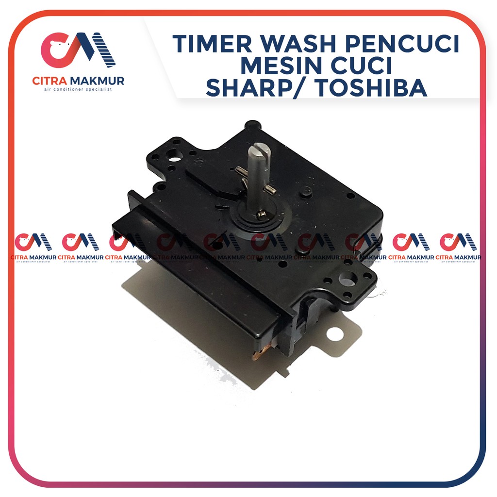 Timer Pencuci Sharp Wash Mesin Cuci hitam 3 terminal dua kaki Otomatis Toshiba