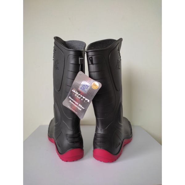 AP Boots Bikers Moto 1 Sepatu Boot Hitam Merah untuk Para Pengendara Motor