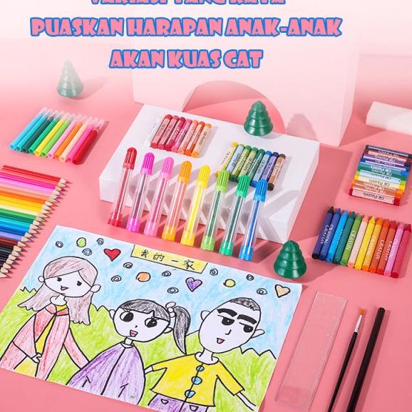 

Kekinian - ART SET CRAYON 208pcs PENSIL WARNA Crayon set Warna Pensil Krayon Alat Menggambar atau Mewarnai Hadiah Souvernir Kado Ulang Tahun ..