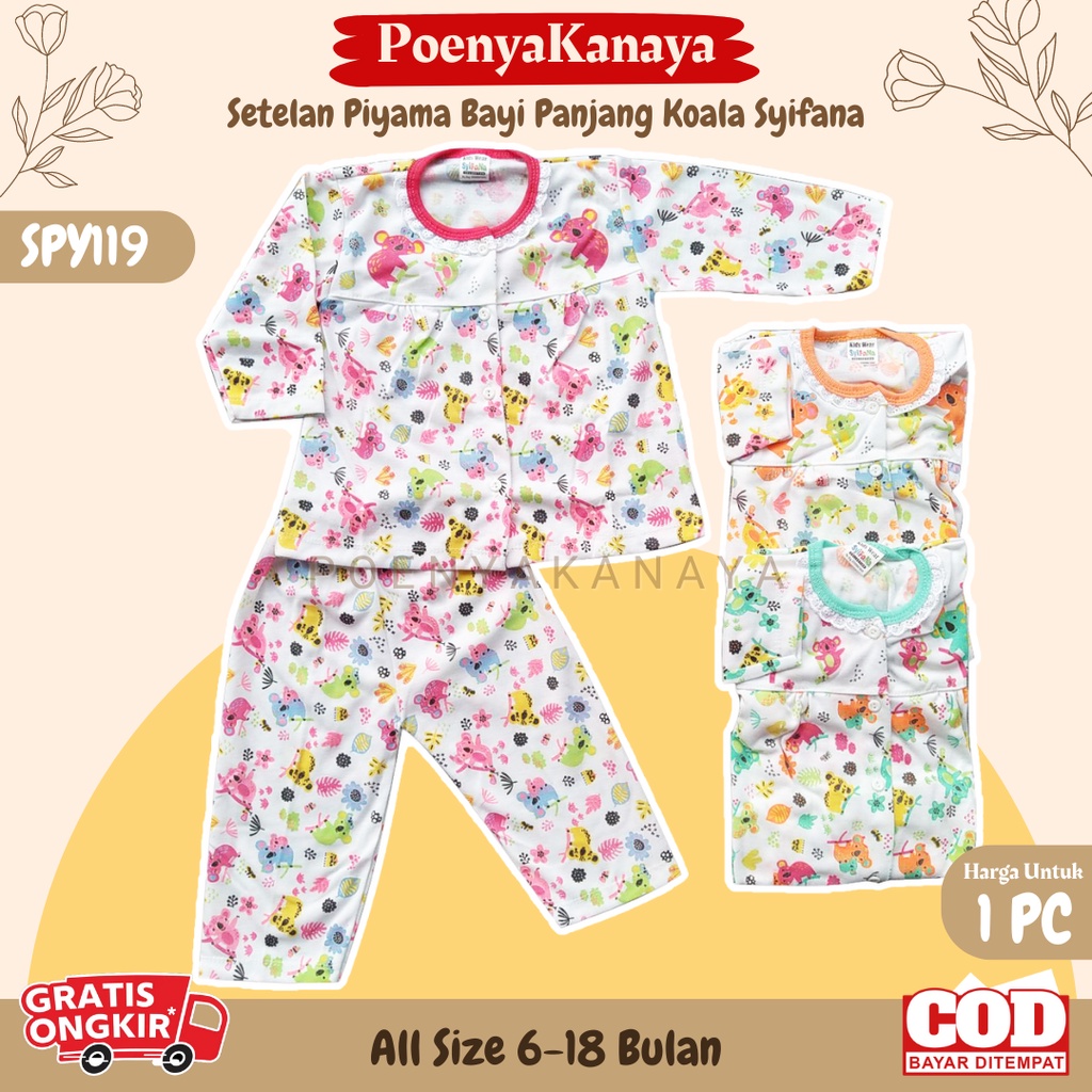 Setelan Baju Bayi Piyama Bayi Panjang Perempuan KOALA Syifana 6-18 bln SPY119