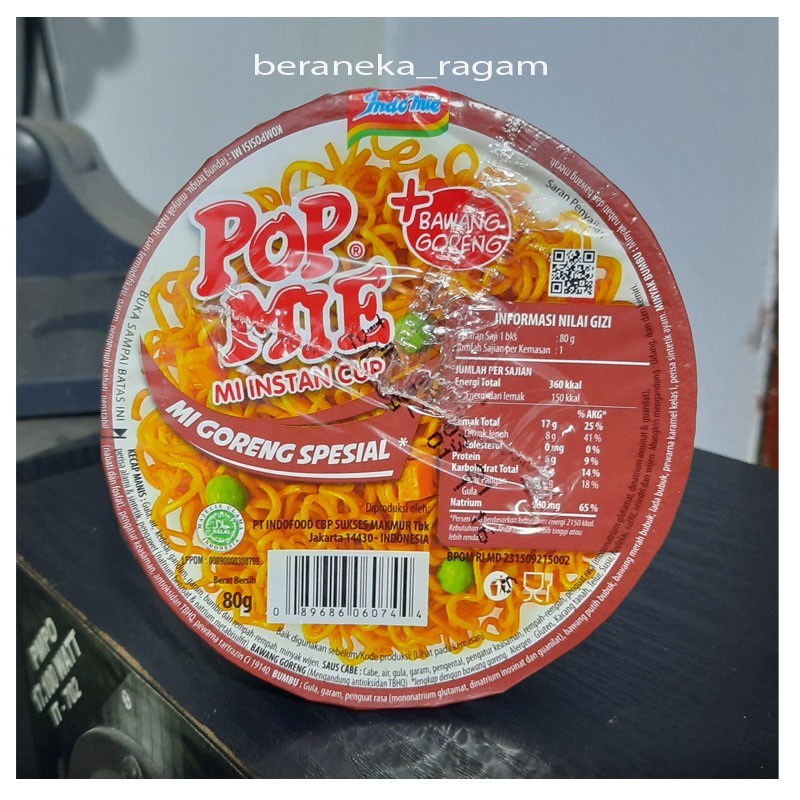 

POP MIE INSTANT CUP GORENG SPECIAL 80 GRAM
