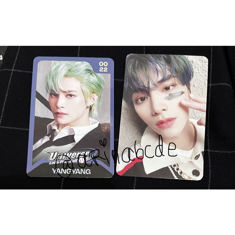 xiaojun dejun selca trading card universe, yangyang konsep tc universe lets play ball