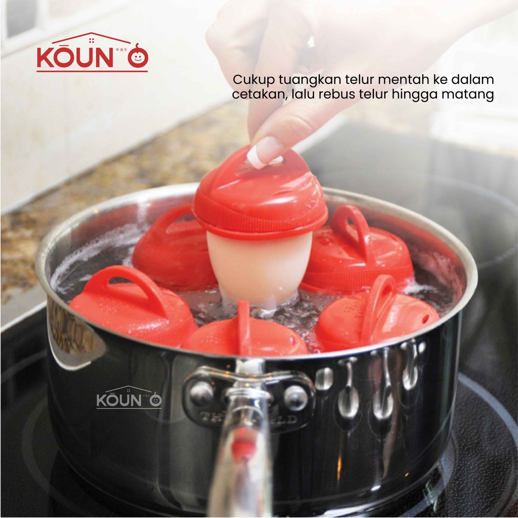 Alat Rebus Telur Cetakan Telur Rebus Perebus Telur Tempat Rebus Telor Silikon Silicone Egg Boil 1 pc