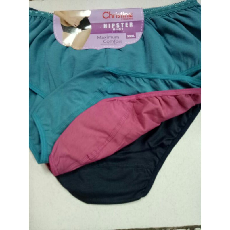 CELANA DALAM WANITA CHRISTINE BIG SIZE / PANTY BANDED ISI 3