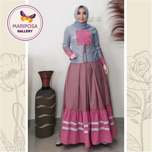 DEURA Busana Muslim Terbaru / Dress Deura / Gamis Deura Original / Setelan Gamis Deura 265 Original