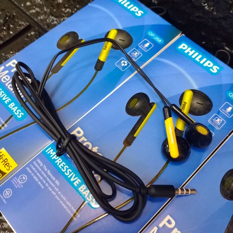 HEADSET EXTRA BASS PHILIPS 268 IMPRESSIVE PROTON METALLIC HANDSFREE PHILIPS 268