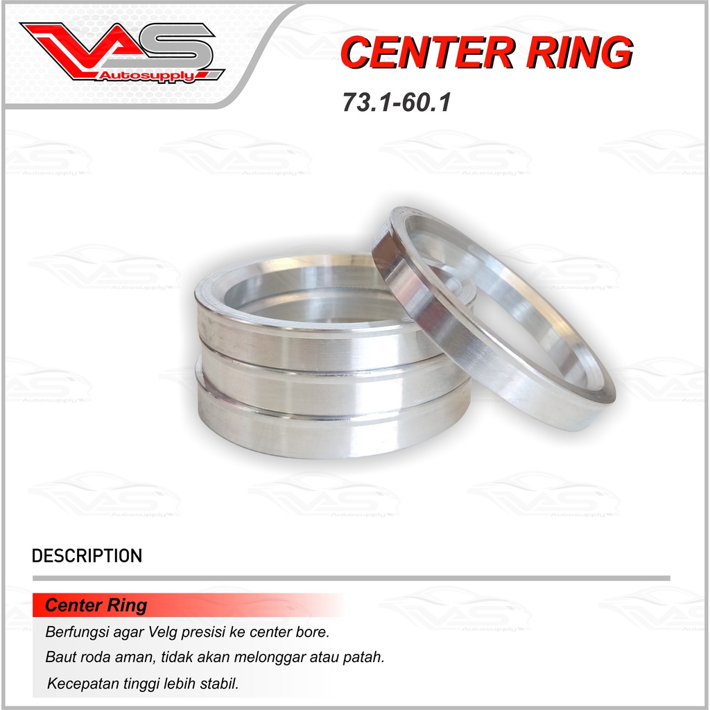 Centeri Ring Hub Velg 73.1-60.1 Mobil Toyota Avanza - Innova - Camry - Hilux - Harrier