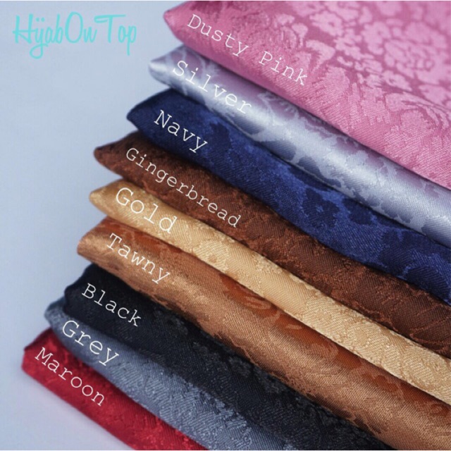 Jilbab / Hijab / Kerudung motif Segiempat Jaguar/Jacquard/Syumor Silk PREMIUM MURAH