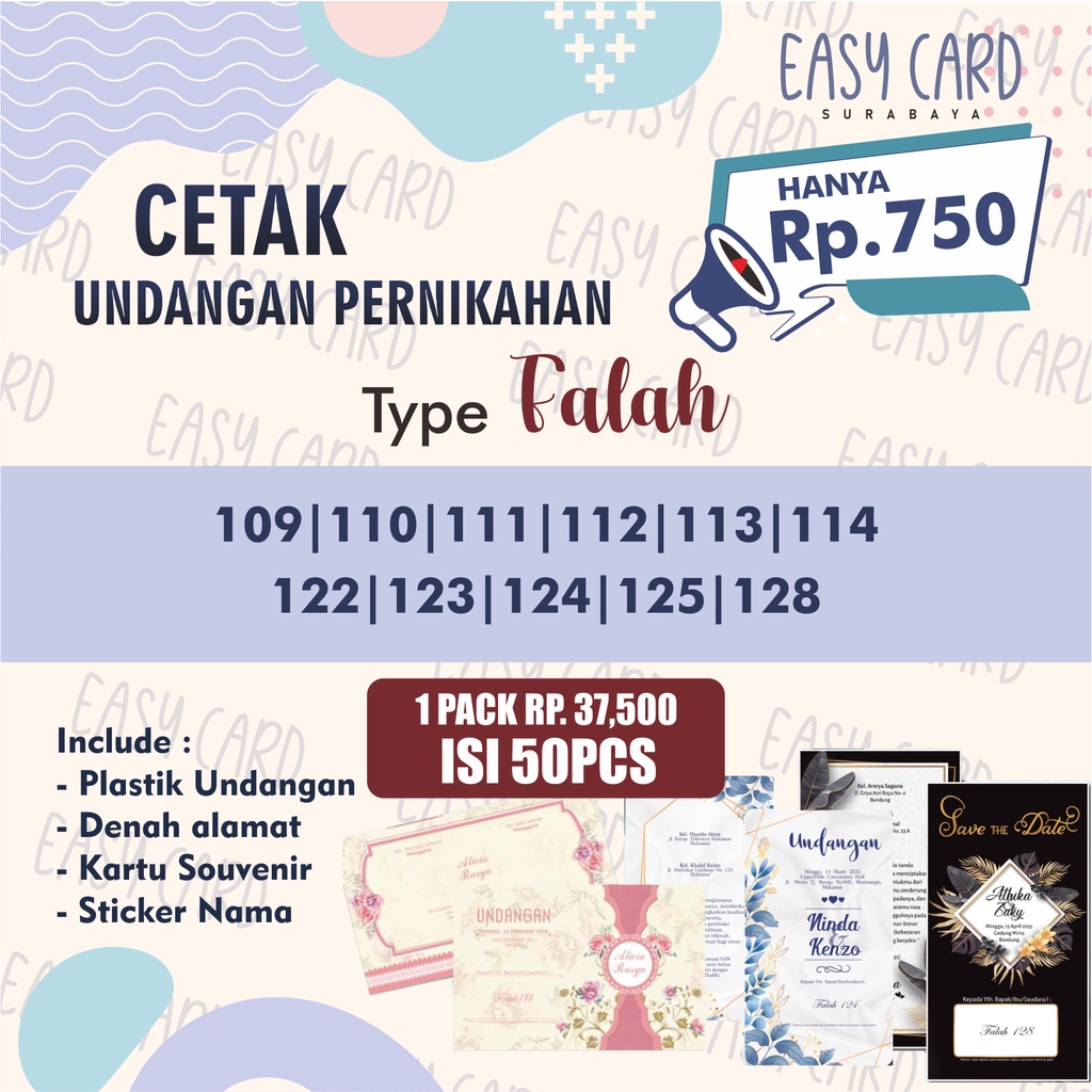 

CETAK UNDANGAN PERNIKAHAN | HARGA TERJANGKAU (Type Falah)