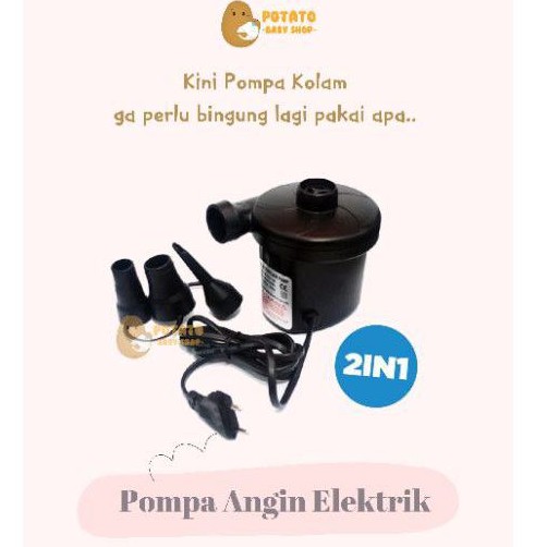 2in1 Electric Air Pump - Pompa Angin Listrik kolam renang