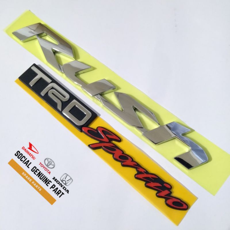 Emblem logo bagasi Rush TRD Sportivo original