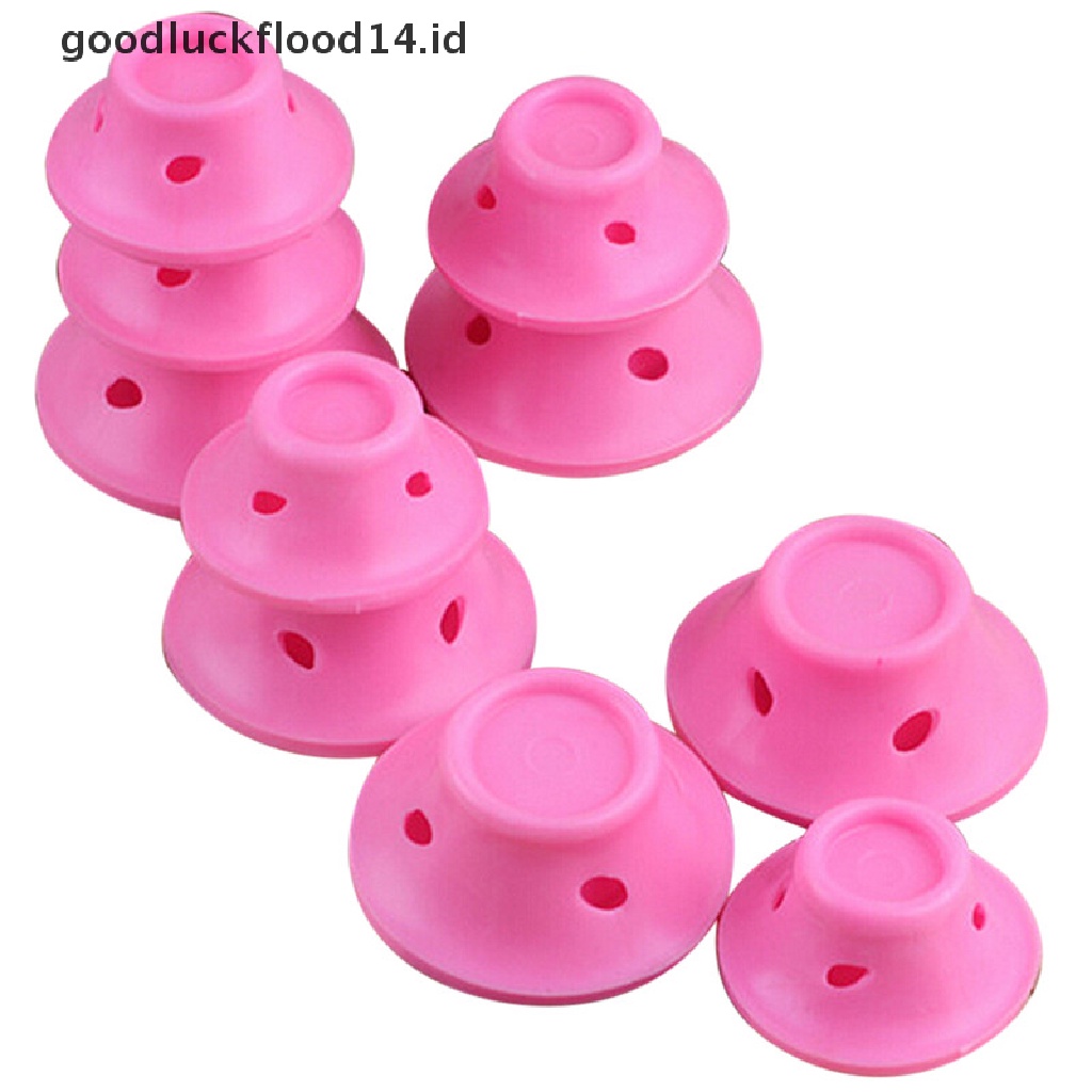 [OOID] 10pcs Beauty Women Roll Hair Maker Curlers Roller Soft Silicone DIY Cosmetic ID