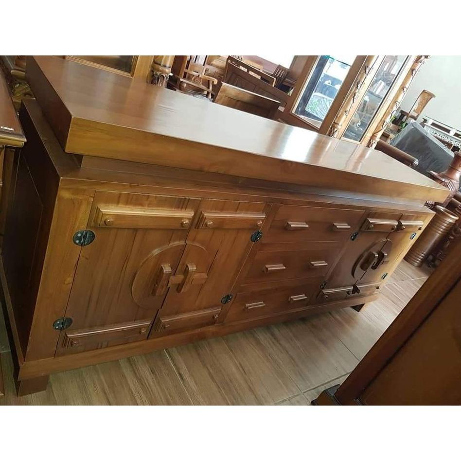 Bufet Tv Minimalis Jati Ukir Jepara/Meja Tv Kayu Modern/Rak Tv Murah