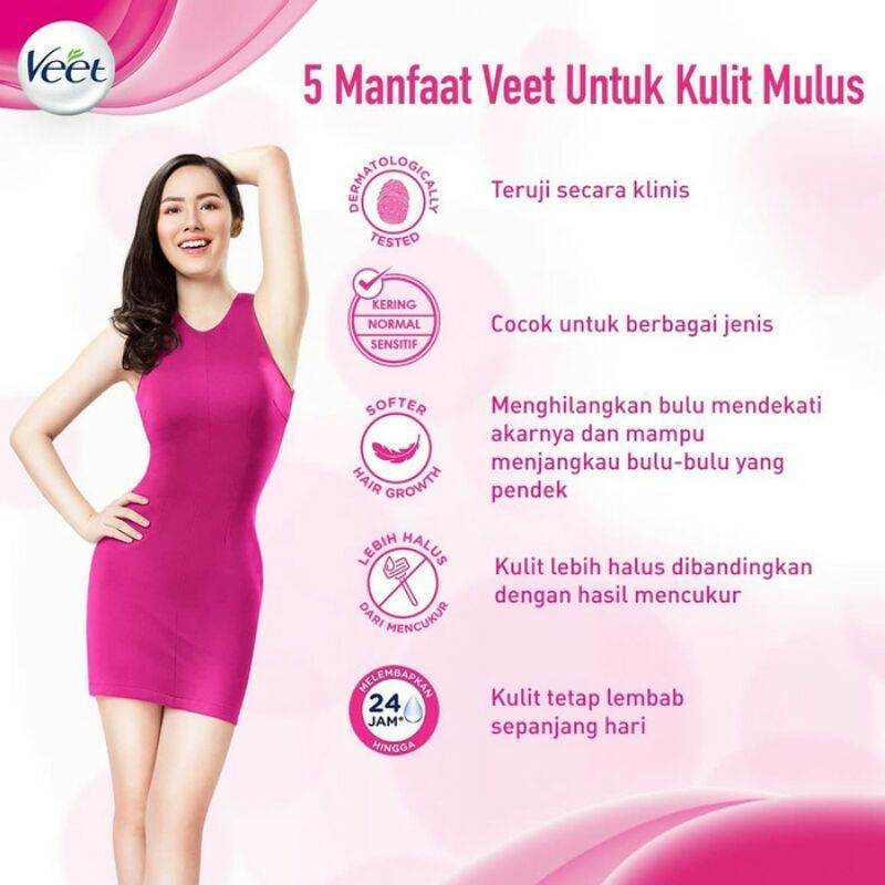 Veet Hair Removal Cream Normal Skin 25 gr/Perontok Bulu Kulit Normal