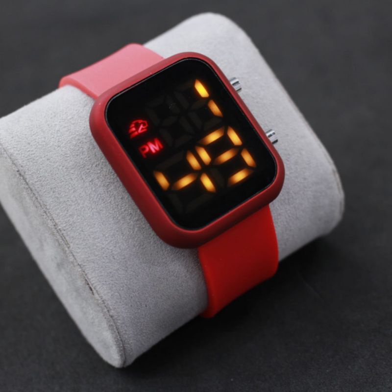 JAM TANGAN WANITA LED WATCH DIGITAL RUBBER STRAP BARU