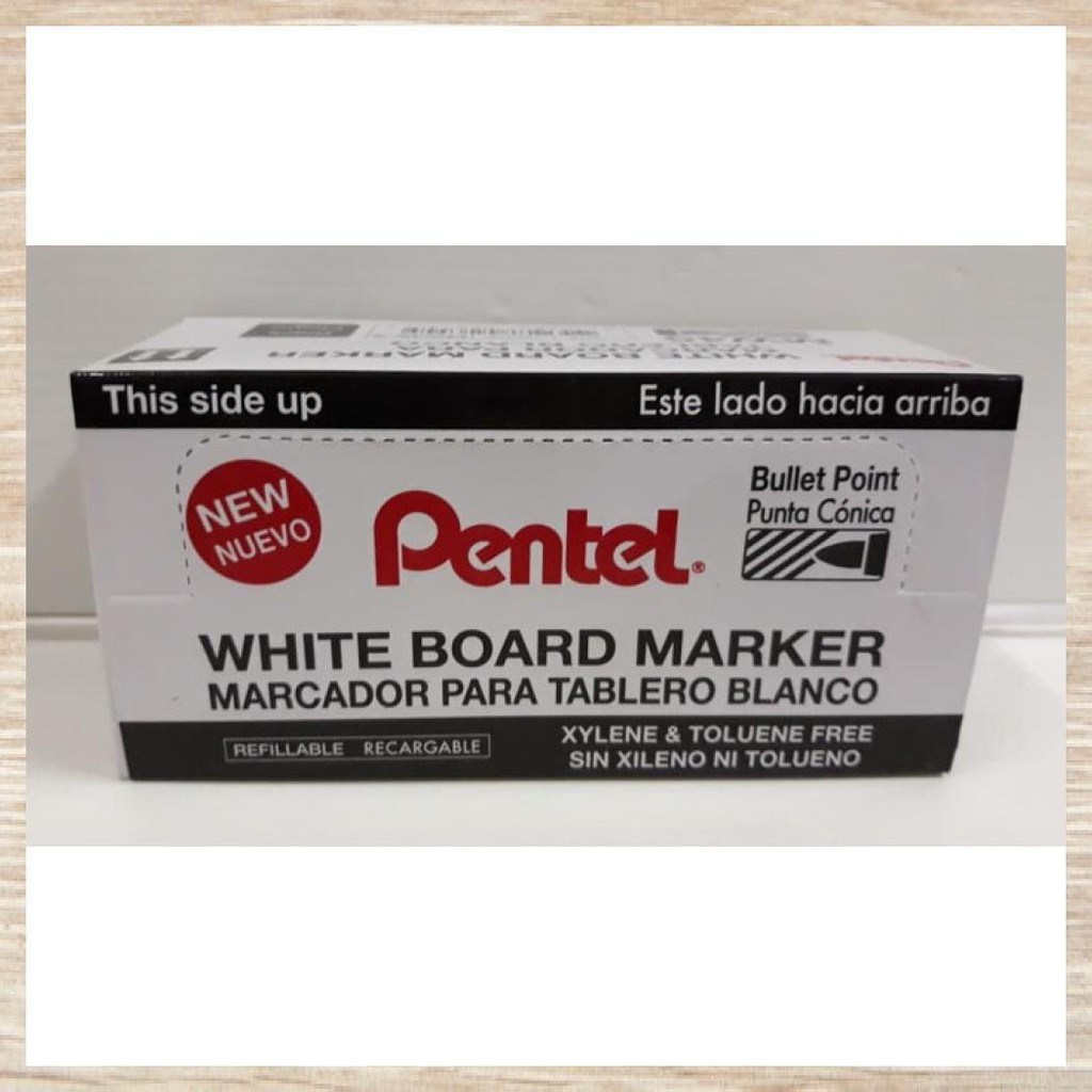 

Spidol Pentel Boardmarker Mw45 - Hitam (Pack 12 Pcs
