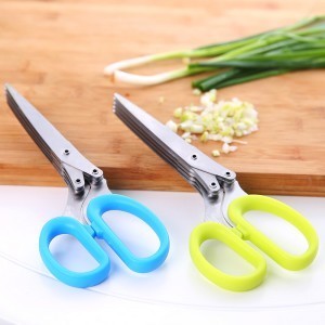 IKILOSHOP Gunting 5 Layer Scissors Five layer pemotong sayuran,bawang praktis