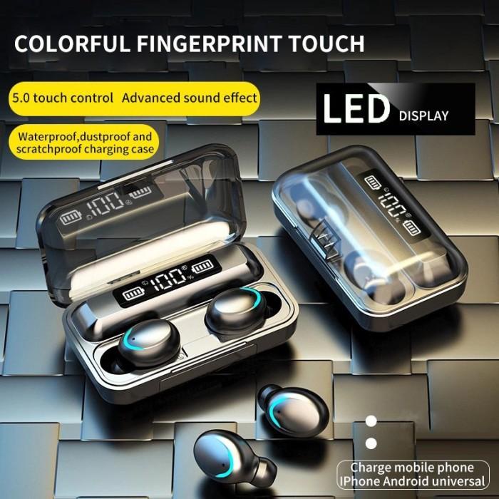 Headset Bluetooth LED Digital F9 TWS 5.0 Wireless Earbuds F9-8 F9