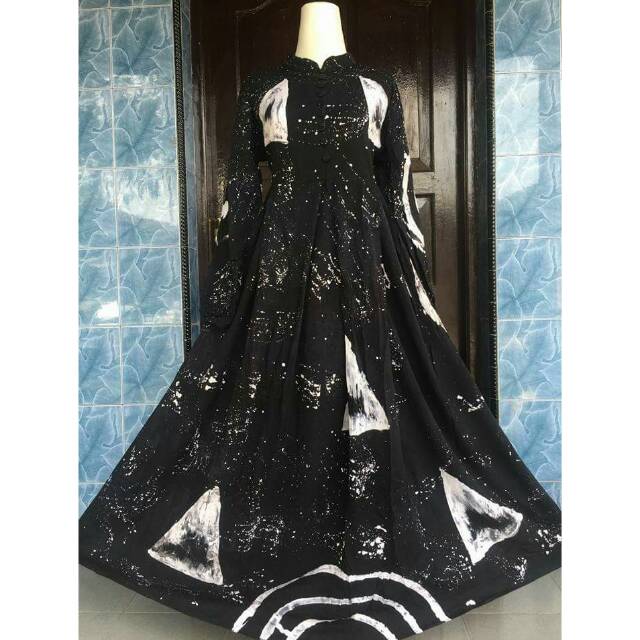 Gamis batik pelangi