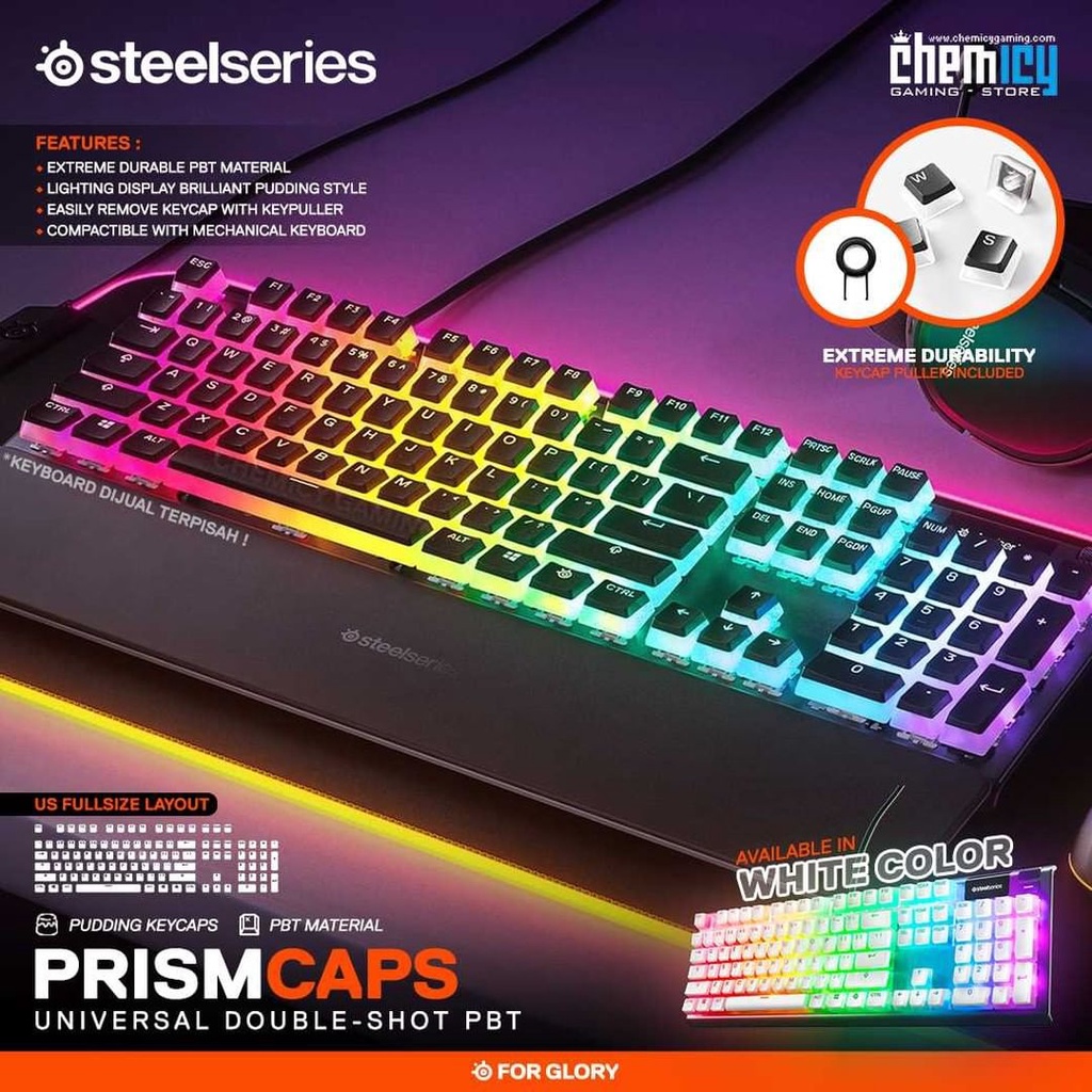 Steelseries Prismcaps Universal Double-Shot PBT Keycaps