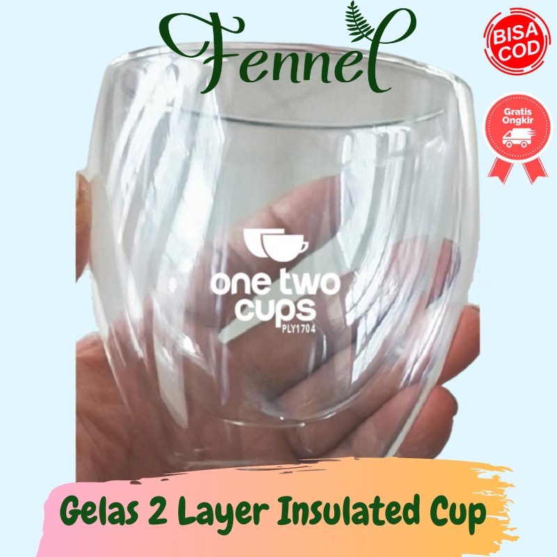 Gelas Dua Lapis Anti Panas Insulated Cup PLY1704