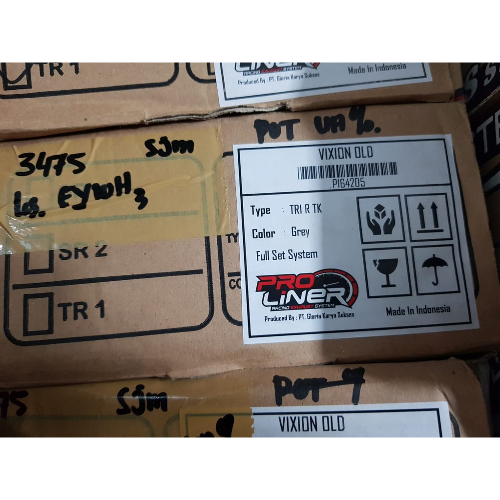 (PROLINER) FULL SYSTEM TR1 R SHORT KNALPOT R15 CB150 VIXION SONIC MX K46 FU CRF KLX TIGER-VIXION OLD