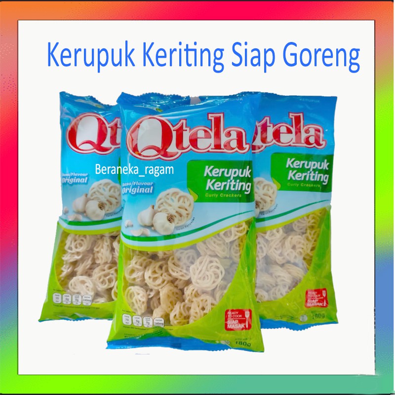 

Qtela Kerupuk bawang mentah Original siap masak bisa buat cemilan makanan ringan murah enak