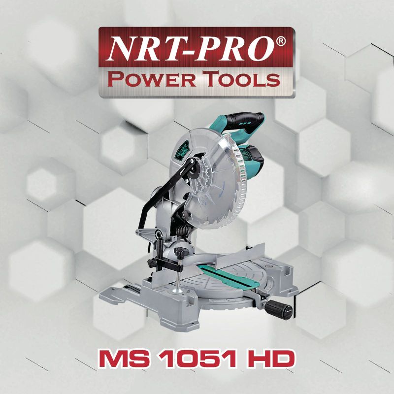 Miter Saw 1051HD merk NRT PRO Mesin Gergaji Alumunium Mitersaw 10 Inchi